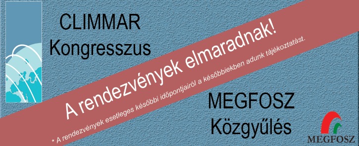 67. Hírlevél - 3. Közgyűlés és a Climmar éves kongresszusa elhalasztásra került